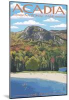 Acadia National Park, Maine - Sand Beach Scene-null-Mounted Poster