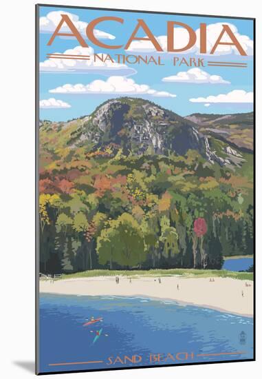 Acadia National Park, Maine - Sand Beach Scene-null-Mounted Poster