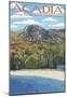 Acadia National Park, Maine - Sand Beach Scene-null-Mounted Poster