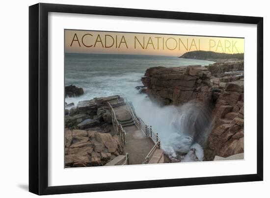 Acadia National Park, Maine - Thunder Hole-Lantern Press-Framed Art Print