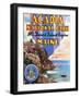 Acadia National Park, ME - Large Letter Scene, View of Great Head and Maine Seal-Lantern Press-Framed Art Print