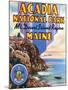 Acadia National Park, ME - Large Letter Scene, View of Great Head and Maine Seal-Lantern Press-Mounted Art Print