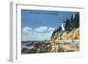 Acadia National Park, ME - Mt. Desert Island, Bass Harbor Head Lighthouse-Lantern Press-Framed Art Print