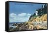 Acadia National Park, ME - Mt. Desert Island, Bass Harbor Head Lighthouse-Lantern Press-Framed Stretched Canvas