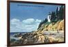 Acadia National Park, ME - Mt. Desert Island, Bass Harbor Head Lighthouse-Lantern Press-Framed Art Print