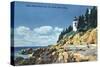 Acadia National Park, ME - Mt. Desert Island, Bass Harbor Head Lighthouse-Lantern Press-Stretched Canvas