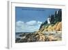 Acadia National Park, ME - Mt. Desert Island, Bass Harbor Head Lighthouse-Lantern Press-Framed Art Print