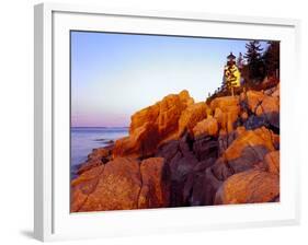 Acadia NP, Maine. Bass Harbor Head Lighthouse at Sunrise-Scott T. Smith-Framed Photographic Print