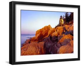 Acadia NP, Maine. Bass Harbor Head Lighthouse at Sunrise-Scott T. Smith-Framed Photographic Print