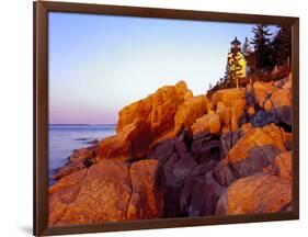 Acadia NP, Maine. Bass Harbor Head Lighthouse at Sunrise-Scott T. Smith-Framed Photographic Print