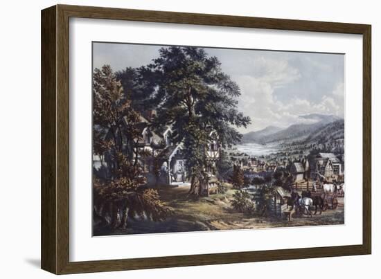 Acadian Land, Home of Evangeline-Currier & Ives-Framed Giclee Print