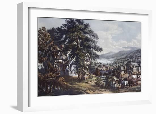 Acadian Land, Home of Evangeline-Currier & Ives-Framed Giclee Print