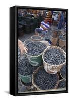 Acai Berries for Sale in the Morning Market, Belem, Para, Brazil, South America-Alex Robinson-Framed Stretched Canvas