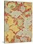 Acanthus Leaves and Wild Rose on a Crimson Background, Wallpaper Design-William Morris-Stretched Canvas