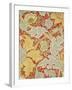 Acanthus Leaves and Wild Rose on a Crimson Background, Wallpaper Design-William Morris-Framed Giclee Print