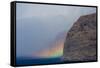 Acantilado De Los Gigantes (Giant's Cliffs) with a Rainbow over the Sea, Tenerife, Canary Islands-Relanzón-Framed Stretched Canvas