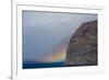 Acantilado De Los Gigantes (Giant's Cliffs) with a Rainbow over the Sea, Tenerife, Canary Islands-Relanzón-Framed Photographic Print