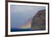 Acantilado De Los Gigantes (Giant's Cliffs) with a Rainbow over the Sea, Tenerife, Canary Islands-Relanzón-Framed Photographic Print