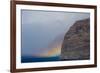 Acantilado De Los Gigantes (Giant's Cliffs) with a Rainbow over the Sea, Tenerife, Canary Islands-Relanzón-Framed Photographic Print