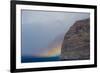 Acantilado De Los Gigantes (Giant's Cliffs) with a Rainbow over the Sea, Tenerife, Canary Islands-Relanzón-Framed Photographic Print