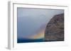 Acantilado De Los Gigantes (Giant's Cliffs) with a Rainbow over the Sea, Tenerife, Canary Islands-Relanzón-Framed Photographic Print