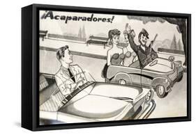 Acaparadores! Postcard-null-Framed Stretched Canvas