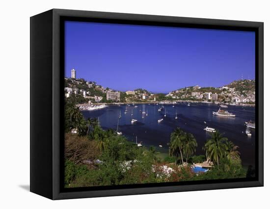 Acapulco Bay, Acapulco, Mexico-Walter Bibikow-Framed Stretched Canvas