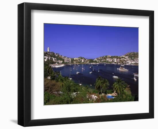 Acapulco Bay, Acapulco, Mexico-Walter Bibikow-Framed Photographic Print