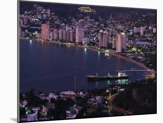 Acapulco Bay and Beach, Acapulco, Mexico-Walter Bibikow-Mounted Premium Photographic Print