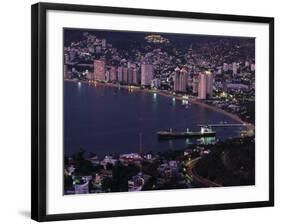 Acapulco Bay and Beach, Acapulco, Mexico-Walter Bibikow-Framed Photographic Print