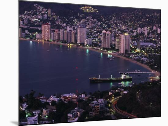 Acapulco Bay and Beach, Acapulco, Mexico-Walter Bibikow-Mounted Photographic Print