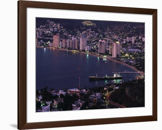 Acapulco Bay and Beach, Acapulco, Mexico-Walter Bibikow-Framed Photographic Print