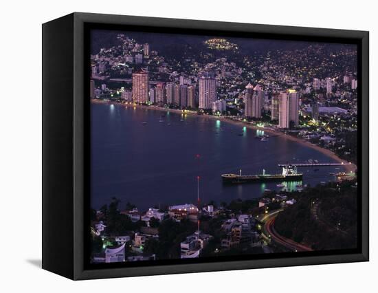 Acapulco Bay and Beach, Acapulco, Mexico-Walter Bibikow-Framed Stretched Canvas