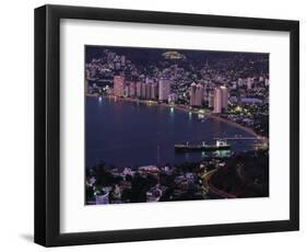 Acapulco Bay and Beach, Acapulco, Mexico-Walter Bibikow-Framed Photographic Print