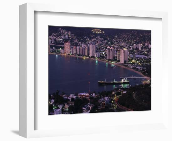 Acapulco Bay and Beach, Acapulco, Mexico-Walter Bibikow-Framed Photographic Print