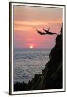 Acapulco Cliff Divers at Sunset-Thom Lang-Framed Premium Photographic Print