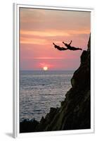 Acapulco Cliff Divers at Sunset-Thom Lang-Framed Premium Photographic Print