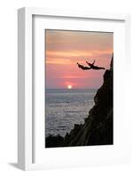 Acapulco Cliff Divers at Sunset-Thom Lang-Framed Photographic Print