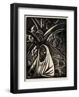 Acapulco Girl (Coconunt Palm)-Howard Cook-Framed Art Print