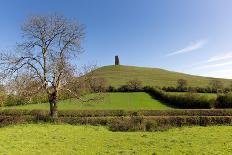 Glastonbury Tor Hill Somerset England-acceleratorhams-Framed Stretched Canvas