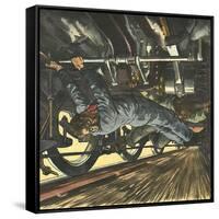 Accident Averted-null-Framed Stretched Canvas