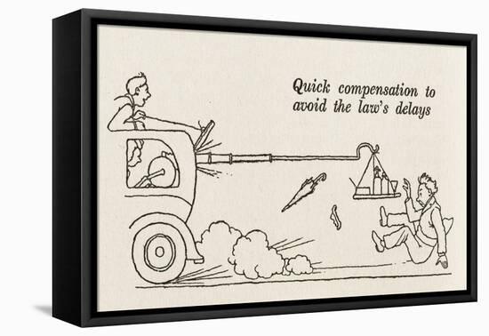 Accident Compensation-William Heath Robinson-Framed Stretched Canvas