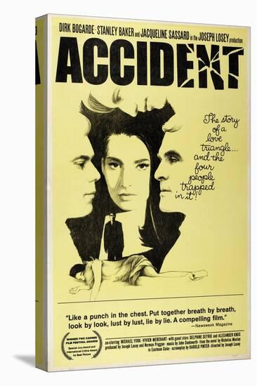 Accident, from Left: Dirk Bogarde, Jacqueline Sassard, Stanley Baker, 1967-null-Stretched Canvas