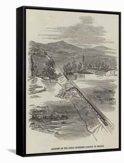 Accident on the Great Northern Railway of France-null-Framed Stretched Canvas