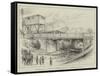 Accident to a Brighton Express Train at Norwood Junction-null-Framed Stretched Canvas