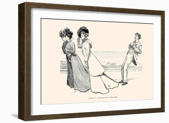 Accident to a Young Man with a Weak Heart-Charles Dana Gibson-Framed Art Print