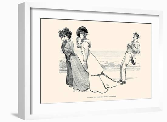 Accident to a Young Man with a Weak Heart-Charles Dana Gibson-Framed Art Print