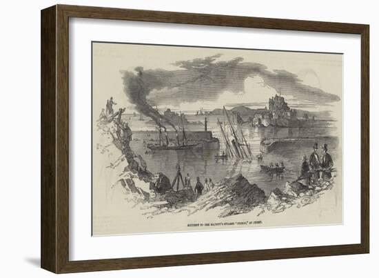 Accident to Her Majesty's Steamer Cuckoo, at Jersey-null-Framed Giclee Print