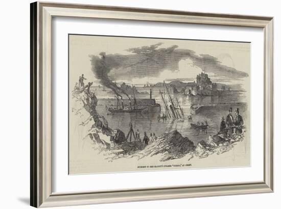 Accident to Her Majesty's Steamer Cuckoo, at Jersey-null-Framed Giclee Print