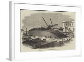 Accident to HMS Perseverance, in Woolwich Dockyard-null-Framed Giclee Print